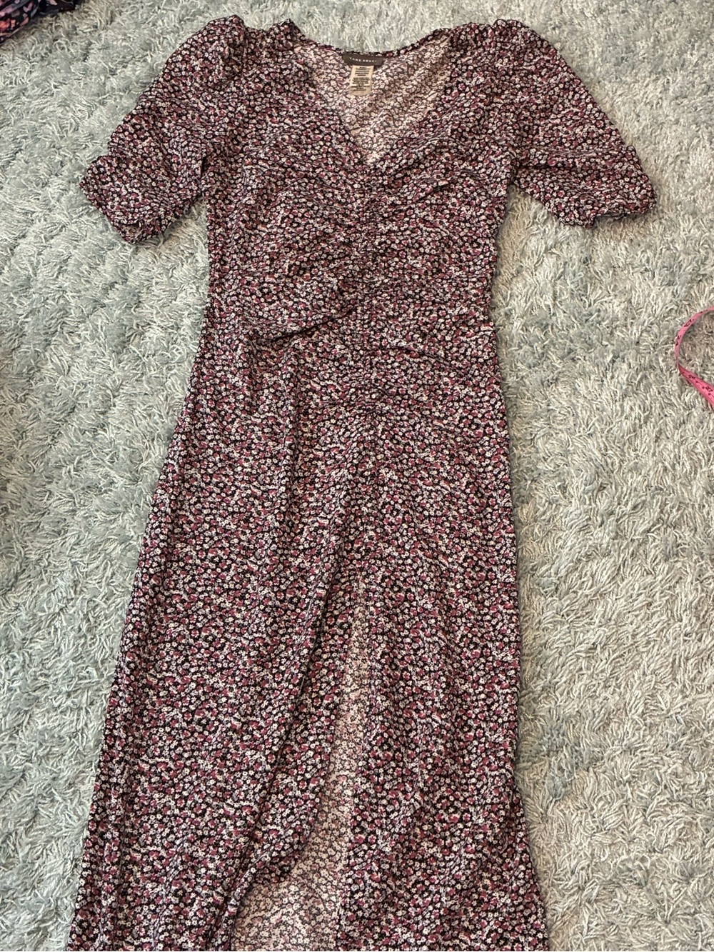 Vintage Sans Souci floral maxi dress with slit